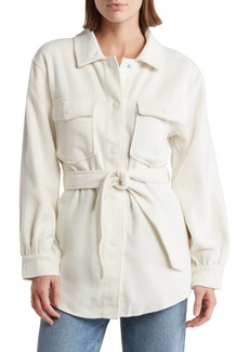 Laundry by Shelli Segal Tie Shacket in Marshmallow at Nordstrom Rack