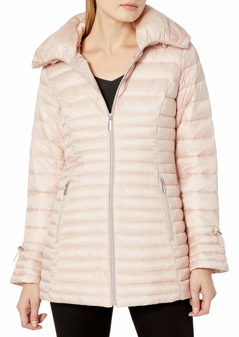 fit and flare puffer coat
