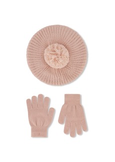 Laundry by Shelli Segal Women's Cozy Yarn Beret and Glove Set - Light blush