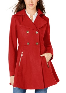 Laundry by Shelli Segal Women's Double-Breasted Wool Blend Skirted Coat - Red