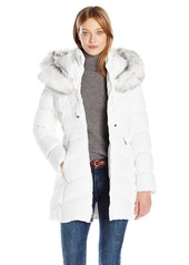 laundry by shelli segal windbreaker faux fur trim puffer