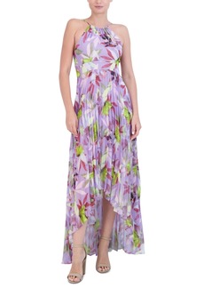 Laundry by Shelli Segal Women's Halter Pleated High-Low Maxi Dress - Lilacomb