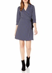 LAUNDRY BY SHELLI SEGAL Women's Reversible Matte Jersey Wrap Dress