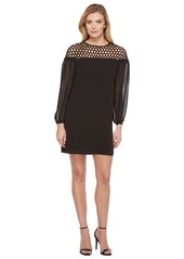 LAUNDRY BY SHELLI SEGAL Women's Sheer Sleeve Cocktail Dress
