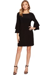 LAUNDRY BY SHELLI SEGAL Women's Shift Dress with Knife Pleat Sleeves  M