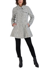 Laundry by Shelli Segal Women's Single-Breasted Skirted Tweed Coat - White/Black