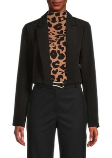 Laundry by Shelli Segal Notch Lapel Cropped Blazer