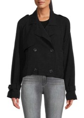 Laundry by Shelli Segal Notch Lapel Epaulet Coat