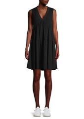 Laundry by Shelli Segal Ribbed Tiered Dress