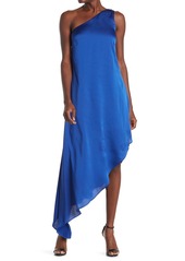 Laundry by Shelli Segal Satin One Shoulder High/Low Dress