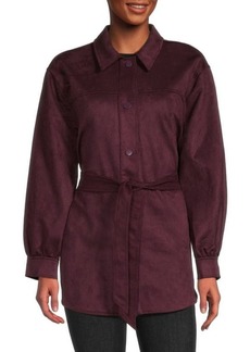 Laundry by Shelli Segal Solid Belted Shacket