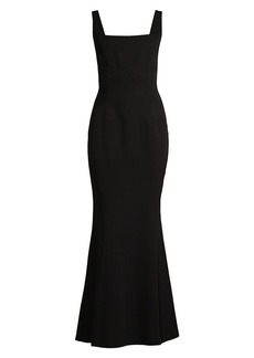 Laundry by Shelli Segal Square-Neck Trumpet Gown