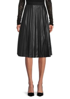 Laundry by Shelli Segal Vegan Faux Leather Skirt