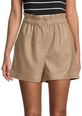 Laundry by Shelli Segal ​Vegan Leather Paperbag Waist Shorts