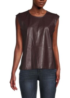 Laundry by Shelli Segal Vegan Leather Top