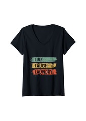 Laundry by Shelli Segal Womens Laundry Funny Clothes Washing Machine Humor Joke V-Neck T-Shirt