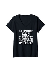 Laundry by Shelli Segal Womens Laundry Is The Only Thing That Should Be Separated by Color V-Neck T-Shirt