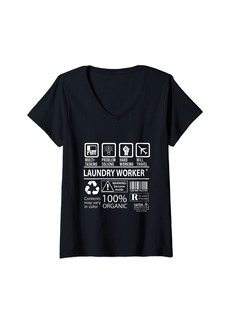 Laundry by Shelli Segal Womens Laundry Worker - Multitasking Job V-Neck T-Shirt