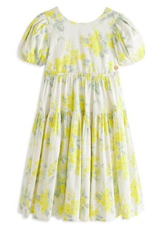 Laura Ashley Apple Blossom Print Seersucker Dress