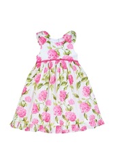 Laura Ashley Toddler Girls Braid Trim with Floral Print Dress