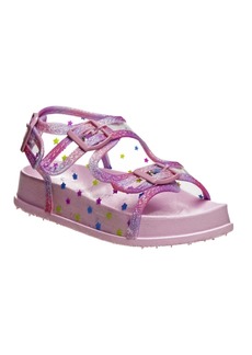 Laura Ashley Toddler Girls Foot Bed Buckle Sandals