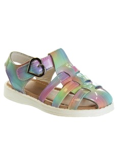Laura Ashley Toddler Girls Heart Shaped Buckle Closure Closed Toe Sandals - Light Multi