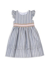 Laura Ashley Little Girl's Striped Tiered Dress