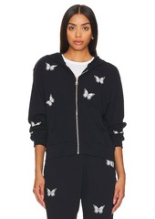 Lauren Moshi Lachelle Crop Zip Up Hoodie