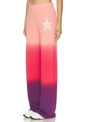 Lauren Moshi Martina Cracked Star Wide Leg Pant