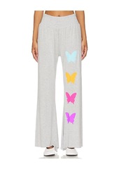 Lauren Moshi Shana Wide Leg Pant W/ Smocking Butterfly Eye