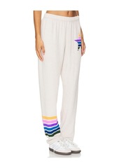 Lauren Moshi Tanzy Boyfriend Sweatpant Color Stripe Star