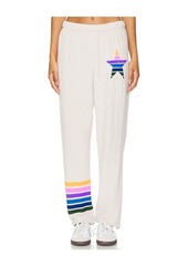 Lauren Moshi Tanzy Boyfriend Sweatpant Color Stripe Star