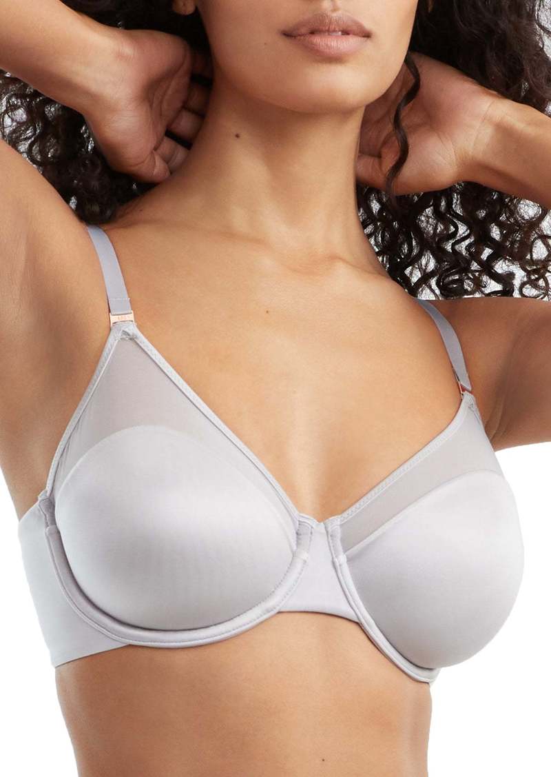 Le Mystere Women's Satin & Mesh Unlined Bra