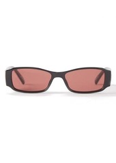 Le Specs - Tres Gauche Rectangle Acetate Sunglasses - Womens - Black Pink