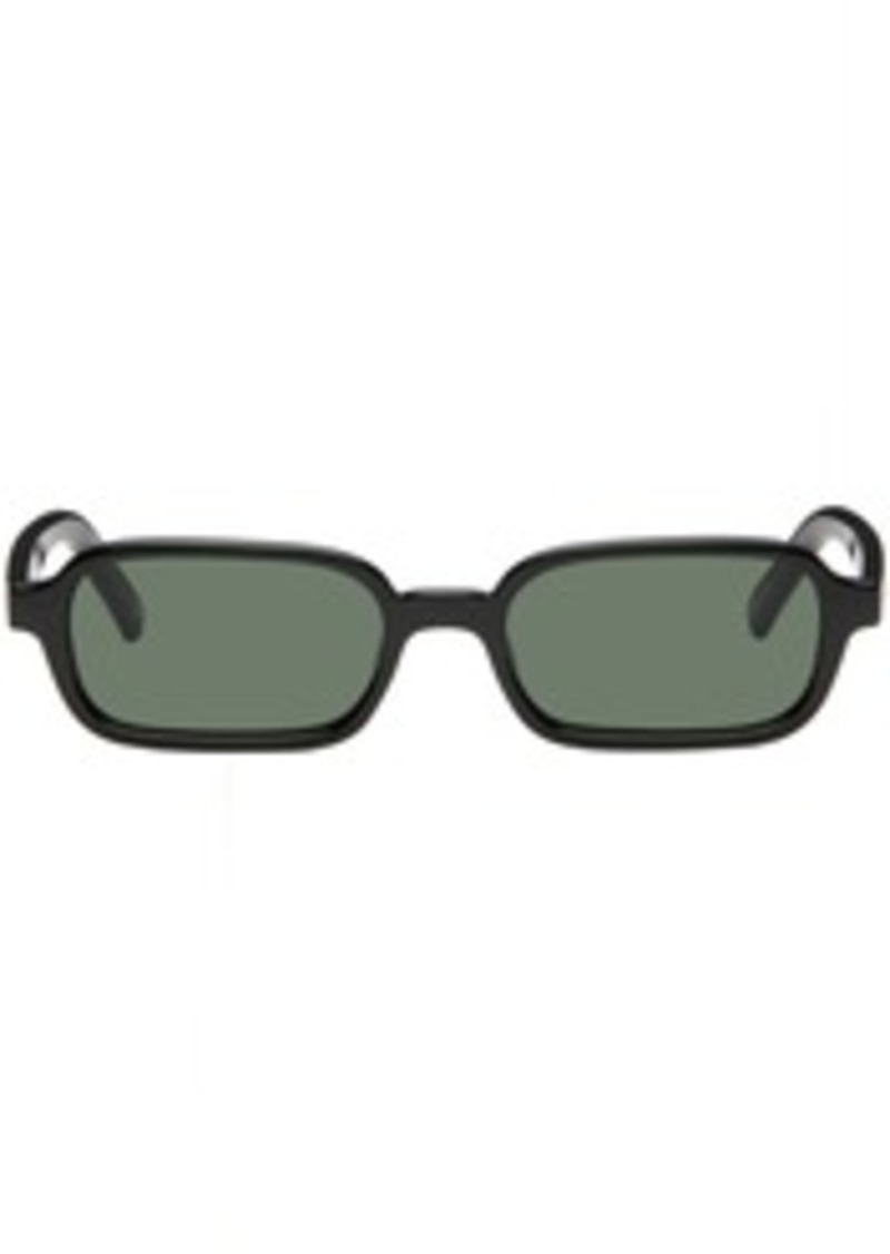 Le Specs Black Rectangular Pilferer Sunglasses