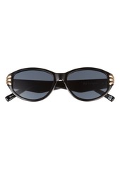 Le Specs Bombshell 55mm Oval Sunglasses
