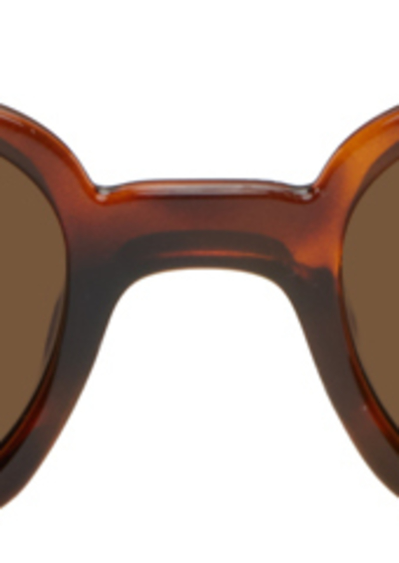 Le Specs Brown Rectangular Pilferer Sunglasses