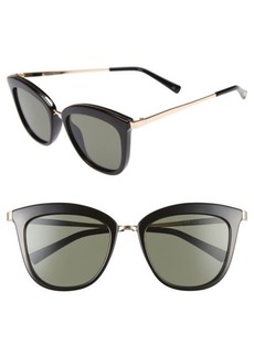 Le Specs Caliente 53mm Cat Eye Sunglasses in Black/Gold at Nordstrom