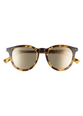 Le Specs Fire Starter 49mm Mirrored Round Sunglasses