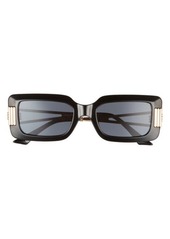 Le Specs Orion Ridge 53mm Rectangular Sunglasses