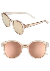 Le Specs Paramount 52mm Round Sunglasses in Tan at Nordstrom