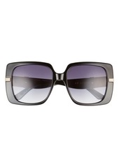 Le Specs Phoenix Ridge 55mm Gradient Square Sunglasses