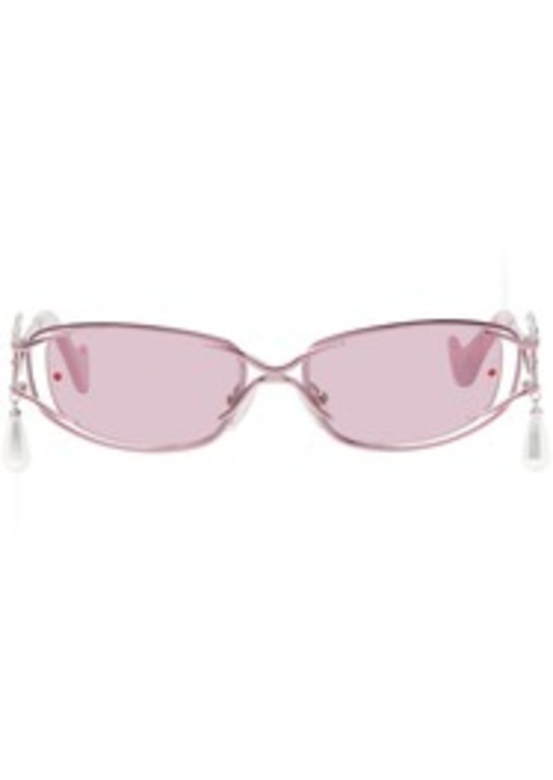 Le Specs Pink Ian Charms Edition Daddy's Girl Sunglasses