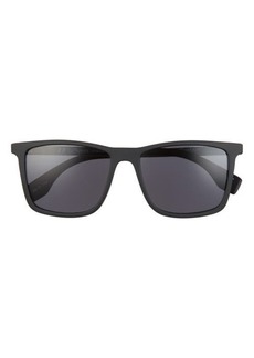 Le Specs Straw & Order 56mm Square Sunglasses