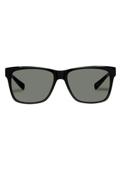 Le Specs Systematci 55mm Sunglasses in Black/Green at Nordstrom