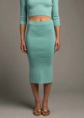 LE SUPERBE Knit Pick Skirt In Aqua Shine