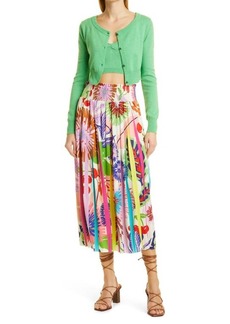 Le Superbe Burst of Spring Pleat Midi Skirt