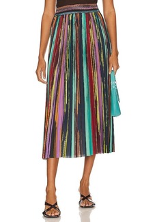 Le Superbe Painted Stripe Pleated Skirt