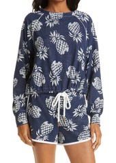 Le Superbe After Sundown Print Terry Cloth Pullover in Mai Tai Navy White at Nordstrom