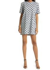Le Superbe Easy Dots It Cotton Blend T-Shirt Dress in Polka Dot Heather Grey Black at Nordstrom